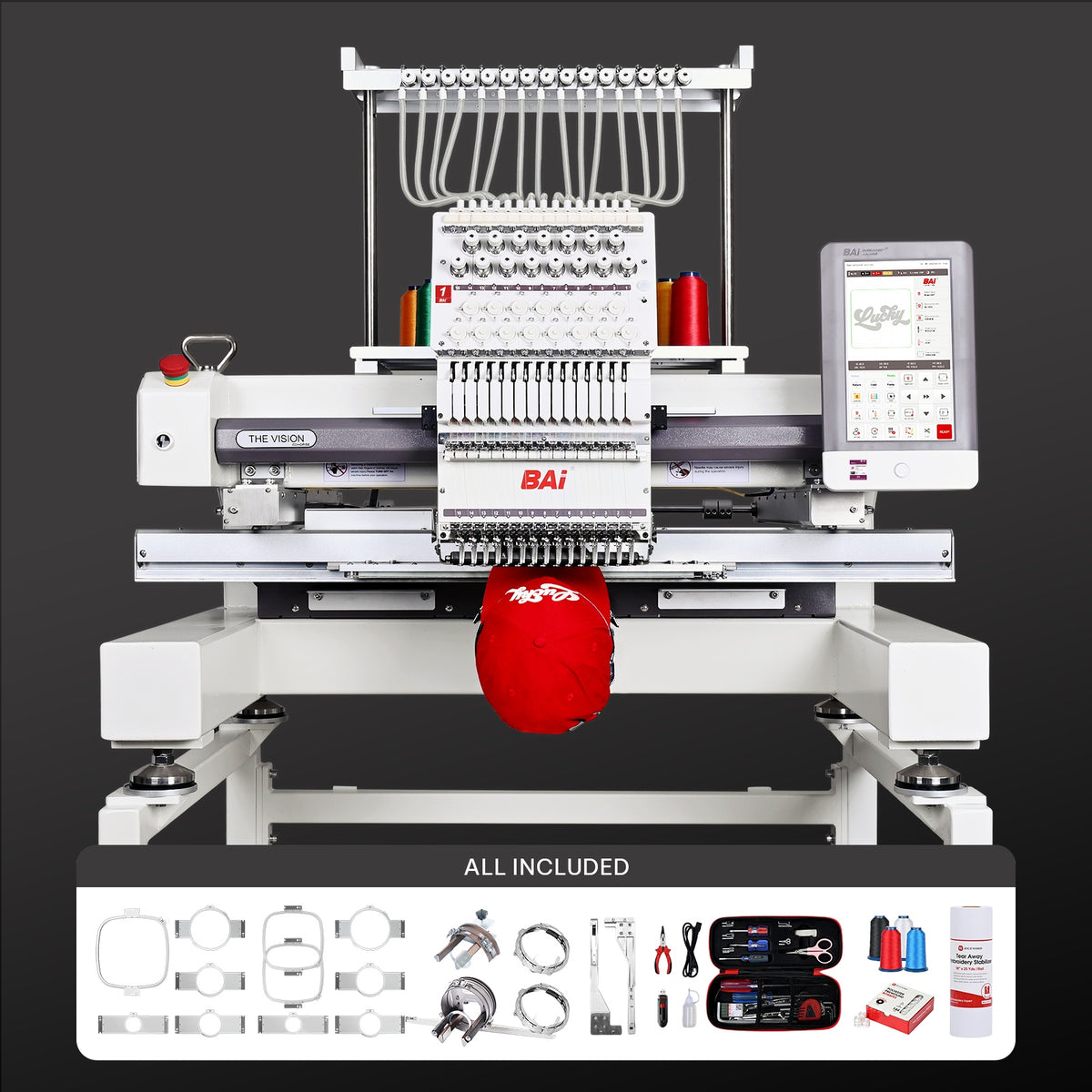 VISION Single-Head Embroidery Machine
