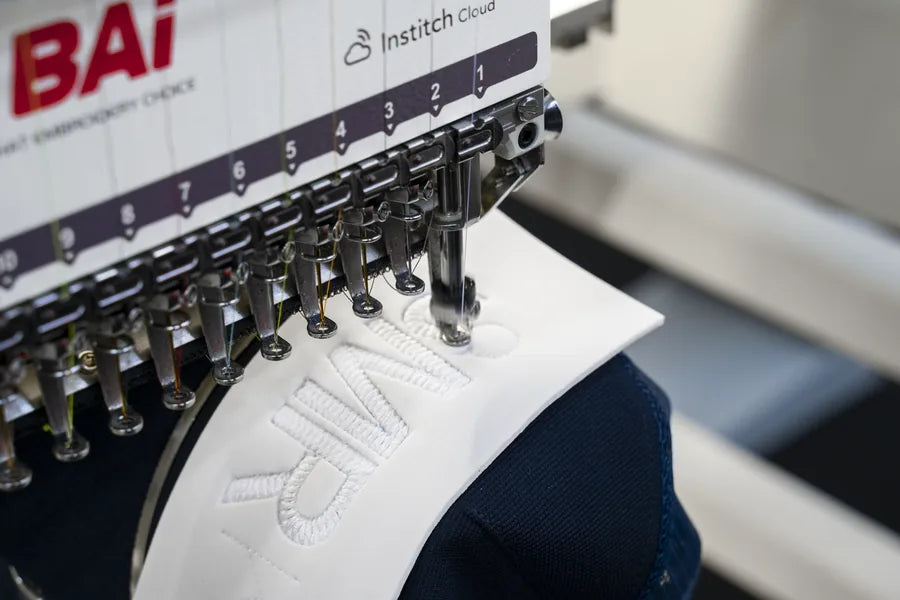 Embroidered caps on the BAI cap system