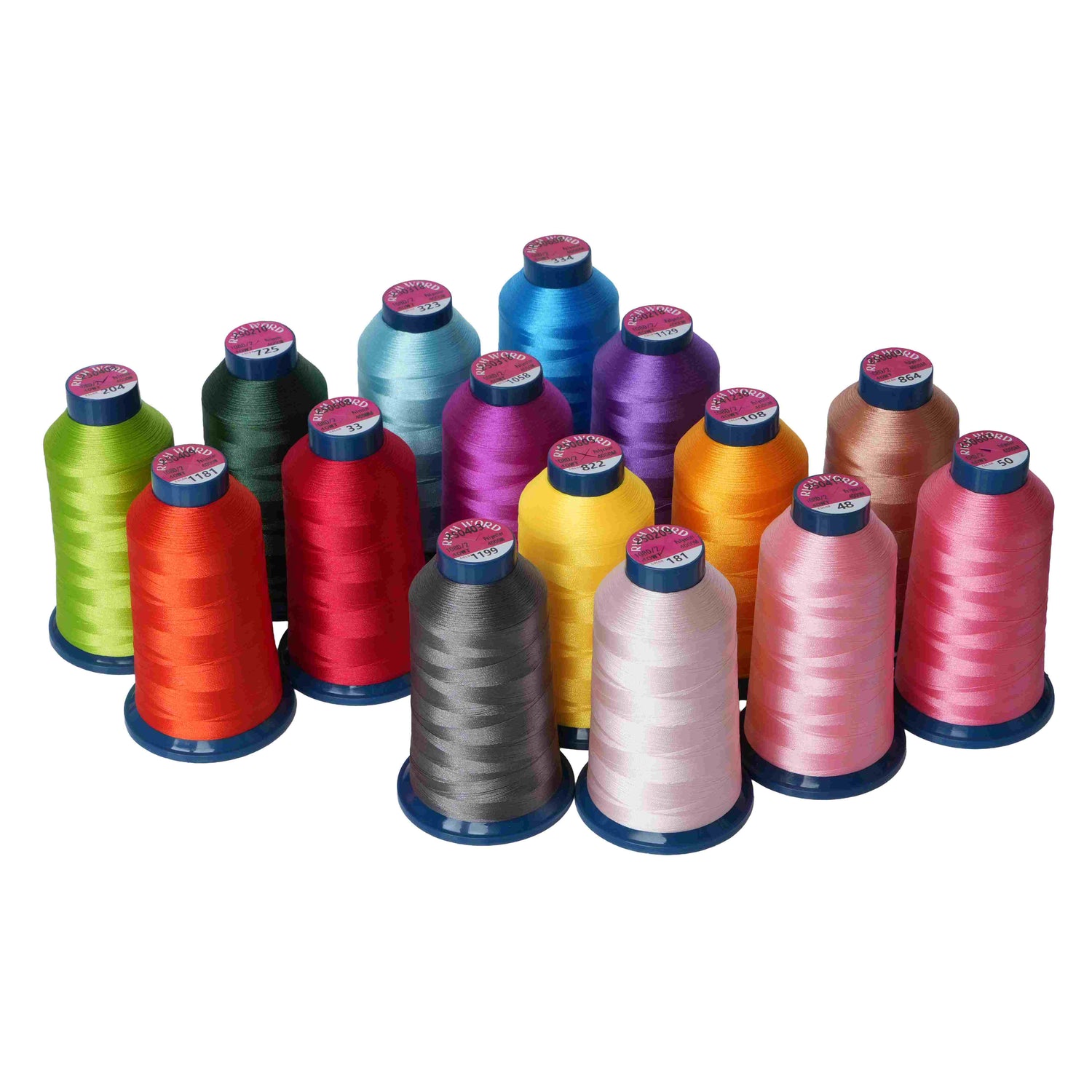 Polyester-Stickgarn 4000 m – 15 Spulen Set (40 wt)