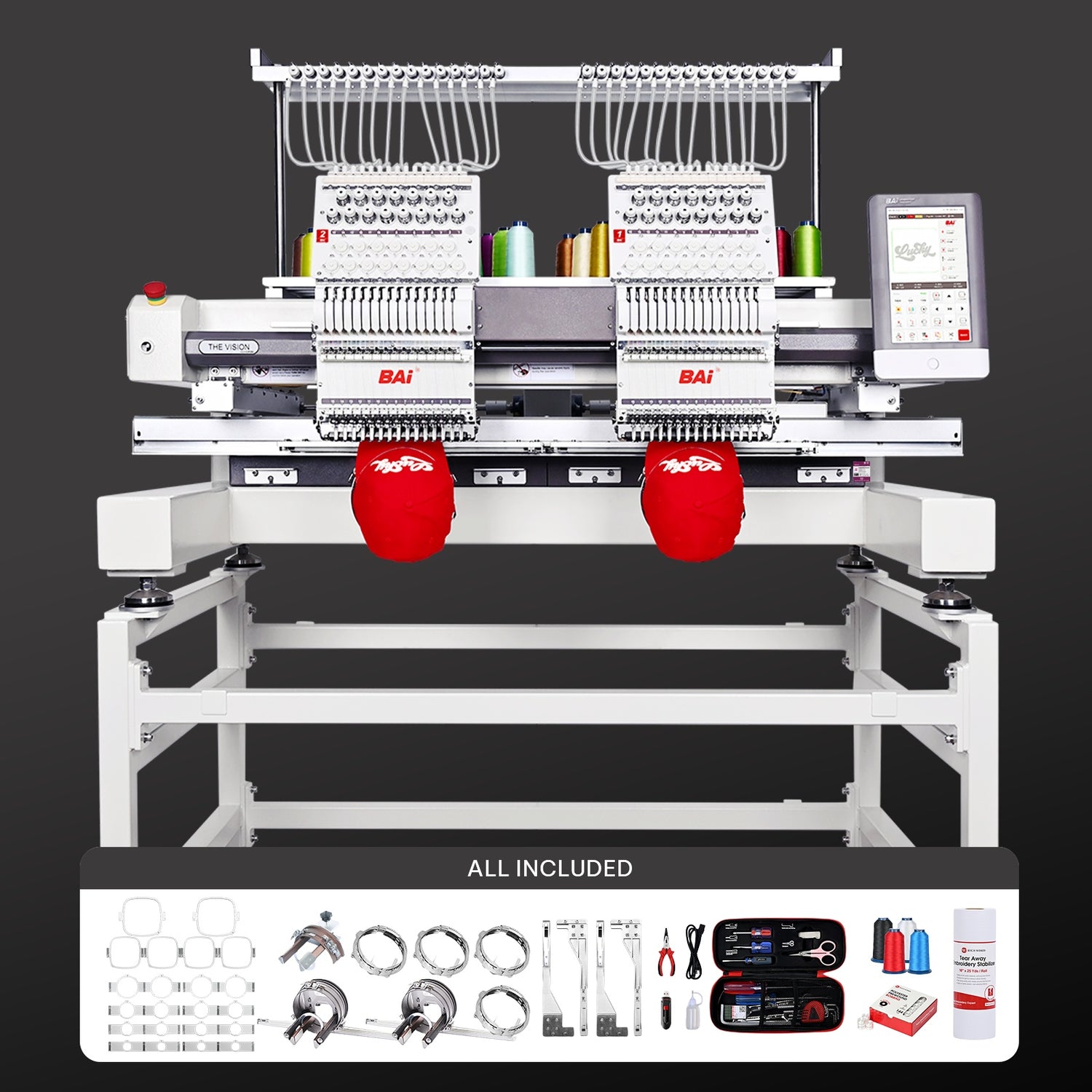 VISION Two-Head Embroidery Machine