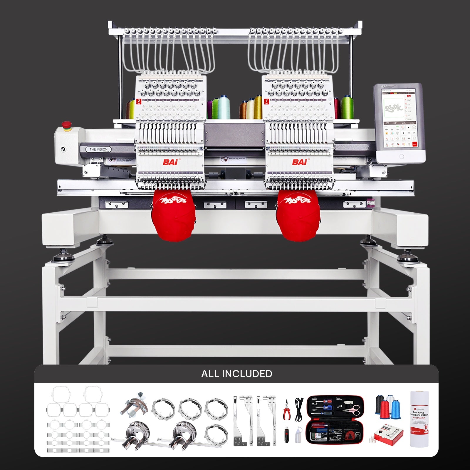 VISION Two-Head Embroidery Machine