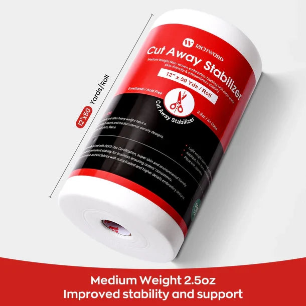 Cut-Away Embroidery Stabilizer 71 g – Roll 30.5 cm × 45.7 m